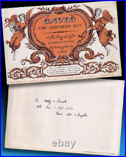 Herrlicher Old Advent Calendar King David Engalnd 1953 Like A4 Booklet