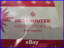 Herrnhuter Stern Magenta 2018 Sonderedition Neu Original A1e 13cm