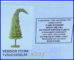 Hobby Lobby Grinch Christmas Tree 5' Led/bright Green Whimsical Indoor Tree/ New