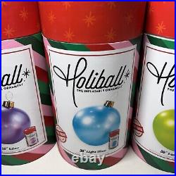 Holiball & Hollibell Inflatable Holiday Ornament Indoor and Outdoor Use Lot