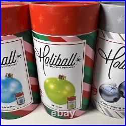 Holiball & Hollibell Inflatable Holiday Ornament Indoor and Outdoor Use Lot