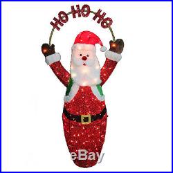 Holiday 5-ft Lighted Santa Claus Freestanding Sculpture Christmas Outdoor Decor