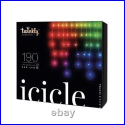 Holiday Bright Lights Twinkly LED Mini Multicolored/Warm White 190 ct Icicle Chr