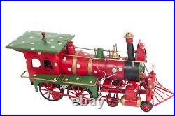 Holiday Christmas Ornament Steam Locomotive 1900s Metal Model 27.5 Train Decor