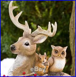 Holiday Deer Figurine Sculpture Christmas Outdoor Garden Yard Decoration Winter