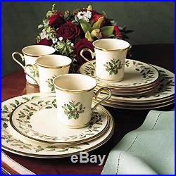 Holiday Dinnerware Set Christmas Party Table Decor Lenox 12 Pc 4 Place Setting