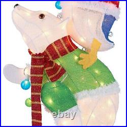 Holiday Friends Outdoor Yard Porch Christmas LED Light Up Decoration Sculpture