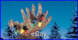 Holiday Home Indoor Outdoor Christmas Decor LED Metal Base Glitter String Moose