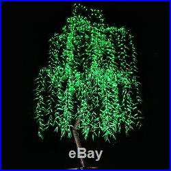 Holiday LED Willow Tree Light 945 LEDs 1.8m 6FT Green Color Rainproof Indoor