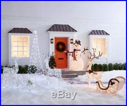 Holiday Light-Up Deer and Sleigh 2 Piece Set Christmas Outdoor Yard Decoration