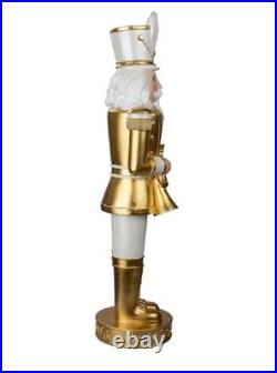 Holiday Living 3FT Freestanding Gold and White Nutcracker Holiday Decoration