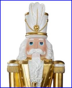 Holiday Living 3FT Freestanding Gold and White Nutcracker Holiday Decoration