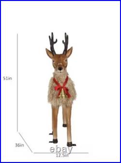 Holiday? Living? 4.25' LED Animatronic Reindeer Christmas Decoration Indoor/