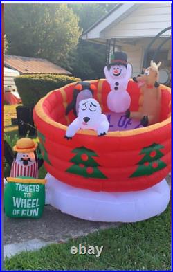 Holiday Living 5.24-ft Animated Wheel Of Fun Christmas Inflatable Yard Decor