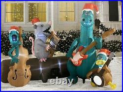 Holiday Living 5.24-ft Lighted Alligator Band Christmas Inflatable