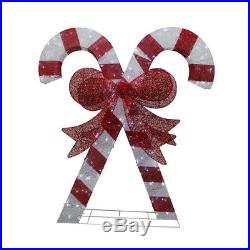Holiday Living 7ft Freestanding Candy Cane Display with Multi-color LED Lights