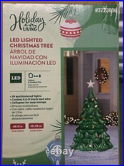 Holiday Living LED Lighted Christmas Tree Blow Mold Brand NEW 40.15in. Very Cool