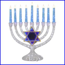 Holiday Living Menorah Pre-Lit Fabric Free standing decoration Menorah LED Light