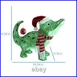 Holiday Living Twinkling Crocodile 22 Christmas Decoration Indoor Outdoor Yard