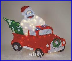 Holiday Rudolph’s Bumble In Red Pick-Up Truck christmas Outdoor Decor NEW