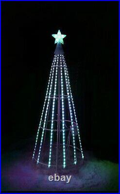 Holiday Show Home 63 in. RGB Show Tree with Multi-Color LED Light