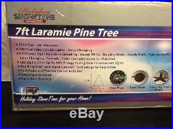 Holiday Showtime 7' Laramie Pine Christmas Tree 500 LED Dual Color Lights NEW