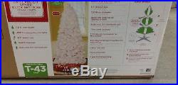 Holiday Time 7.5' Clear Pre-lit Lenox Quick Set white flocked Christmas Tree