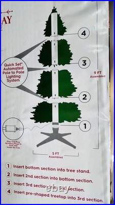 Holiday Time 9-Foot Pre-Lit Woodlake Spruce with LED Color-Changing Lights