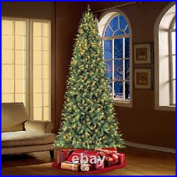 Holiday Time 9′ Williams Slim Pine Christmas Tree QUICK SET Pre-Lit Clear Lights