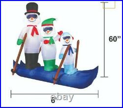 Holiday Time Christmas Yard Inflatables Snowmen on Skis, 6 ft FREE SHIPPING