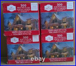 Holiday Time Multicolor Icicle Incandescent Lights String White Wire (4-boxes)