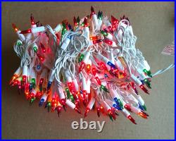 Holiday Time Multicolor Icicle Incandescent Lights String White Wire (4-boxes)