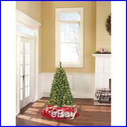 Holiday Time Pre-Lit 4′ Indiana Spruce Artificial Christmas Tree, Clear Lights