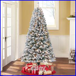 Holiday Time Pre-Lit 6.5′ Crystal Pine Artificial Christmas Tree, Clear-Lights