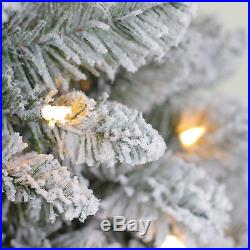 Holiday Time Pre-Lit 6.5' Crystal Pine Artificial Christmas Tree, Clear-Lights