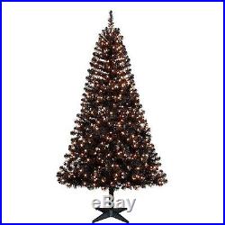 Holiday Time Pre-Lit 6.5′ Madison Pine Black Artificial Christmas Tree Clear