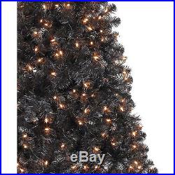 Holiday Time Pre-Lit 6.5' Madison Pine Black Artificial Christmas Tree Clear
