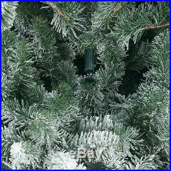 Holiday Time Pre-Lit Flocked Frisco Pine Christmas Tree, 6.5', Clear, white