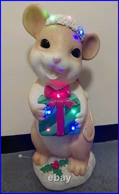 Holiday Time Seller Helper 28 Christmas Mouse LED Weighted Mice Blow Mold