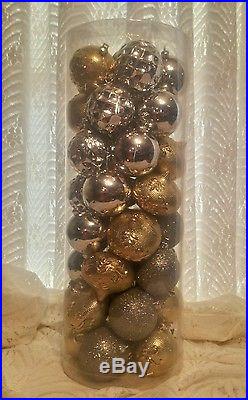 Holiday Time Traditional Shatterproof Christmas Ornaments, Set of 50 Gold/Silver