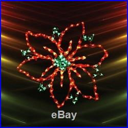 Holidynamics 34 LED Poinsettia small red christmas holiday decoration festive