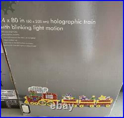 Holographic Train W Blinking Light Motion Indoor & Outdoor 24x80 Works