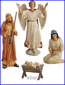 Scène De Nativité Extérieure Illuminée - 2 Figurines Acrylique 25 Cm - Pour Jardin, Cour, Décoration De Noël