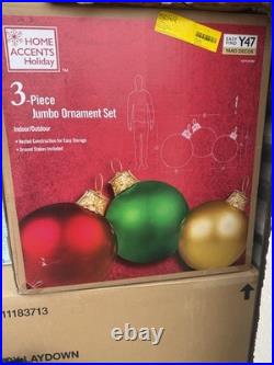 Home Accent, Three-Piece Jumbo Ornament Set