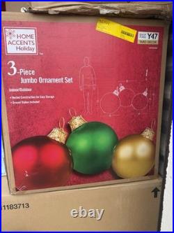 Home Accent, Three-Piece Jumbo Ornament Set