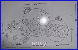 Home Accents 3PC Christmas Jumbo Ornament Set Holiday Yard / Home Decoration
