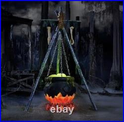 Home Accents 5ft Brewing Bubbling Cauldron LED Halloween Prop Decor 5′ NEW