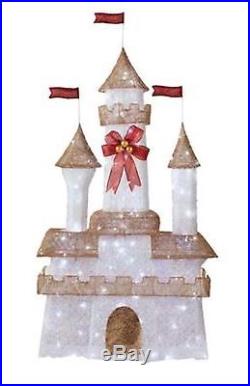 Home Accents 6 Foot Outdoor Twinkling Lights Castle Palace Holiday Yard Decor