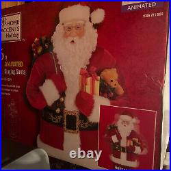 Home Accents 6ft Animated Singing Santa Claus Christmas Animatronic
