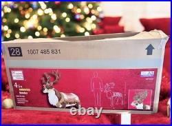 Home Accents Holiday 4.5ft Animated Reindeer Christmas Animatronic Decor